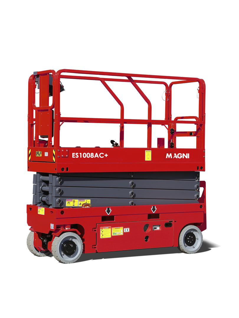 1_ES1008ACplus-copertina.png MAGNI ES1008AC+ Elektro-Scherenarbeitsbühne 10,0 mtr. – Bild 1