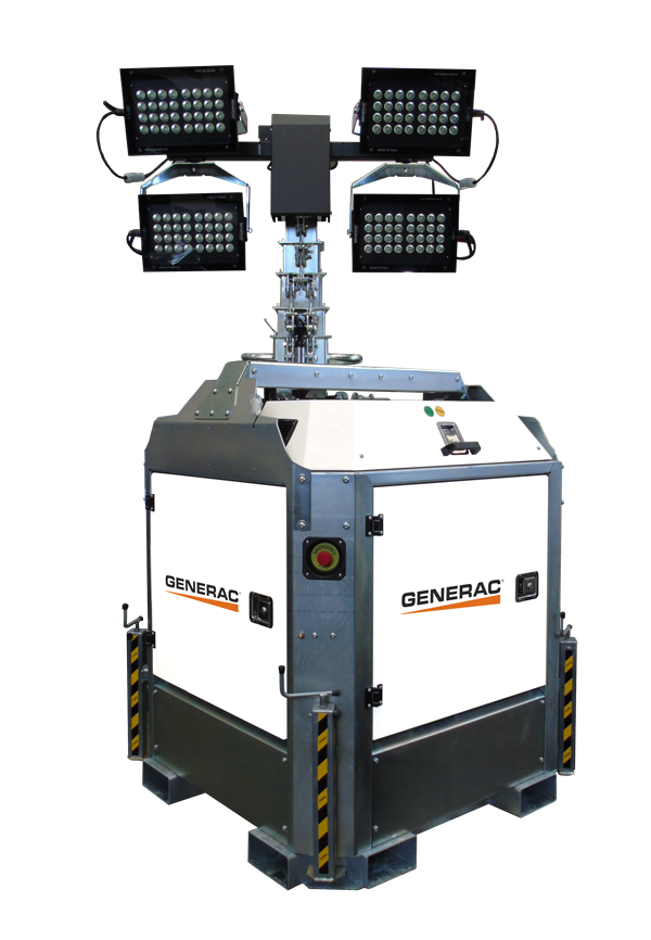 CUBE-Super-4x320W-lowered-2-1.png PRAMAC / Generac CUBE PRO HYBRID diesel-/batteriebetriebener Lichtmast – Bild 1