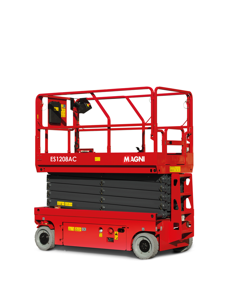 ES1208AC-copprod.png MAGNI ES1208AC+ Elektro-Scherenarbeitsbühne 12,0 mtr. – Bild 1