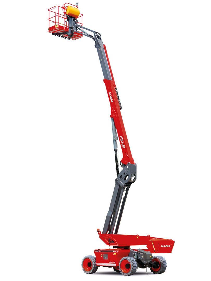 HTB16RT-copprod.jpg MAGNI HTB16RT Hybrid-Teleskop-Arbeitsbühne geländegängig 16,2 mtr. – Bild 1