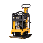 LUMAG RPi31D - Rüttelplatte reversierbar mit 199 kg inkl. Transportfahrwerk und Gummimatte