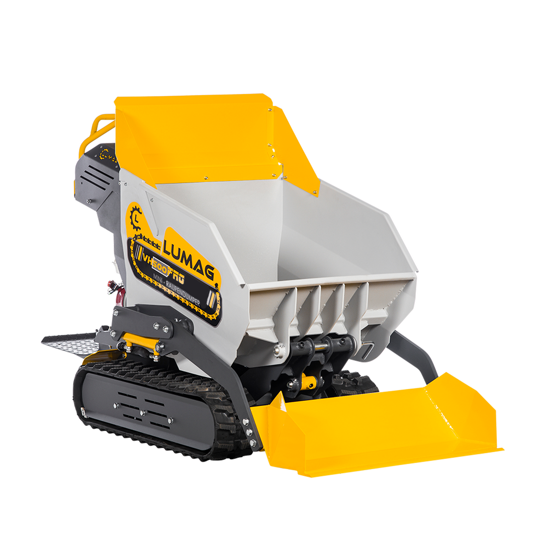 zoom-pb-vh500apro-serie-2.png LUMAG VH500-PROA Minidumper mit Frontkippmulde und Selbstladeschaufel 500 kg Zuladung – Bild 1
